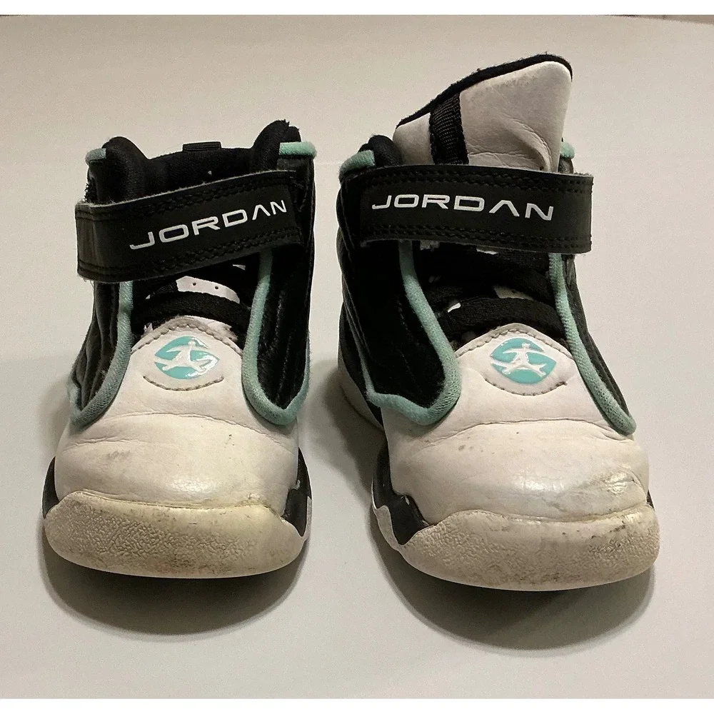 Jordan Pro Strong‎ Toddler Shoes Black White Teal DC7910-001 Size 8C Mens Kids